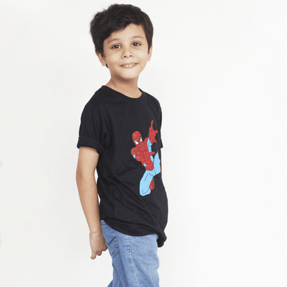 Spiderman Black T-Shirt For Boys & Girls - The Shop.