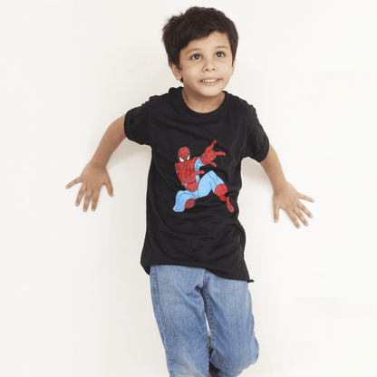 Spiderman Black T-Shirt For Boys & Girls - The Shop.