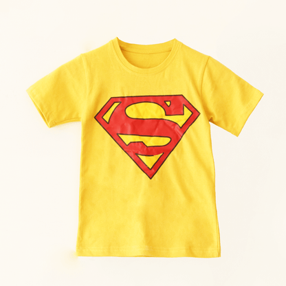 Yellow SUPERMAN T Shirt For Boys & Girls Kids - The Shop.
