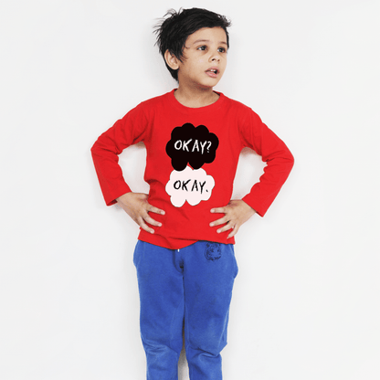 Full Sleeves Red T Shirt For Boys & Girls Kids - The Shop.