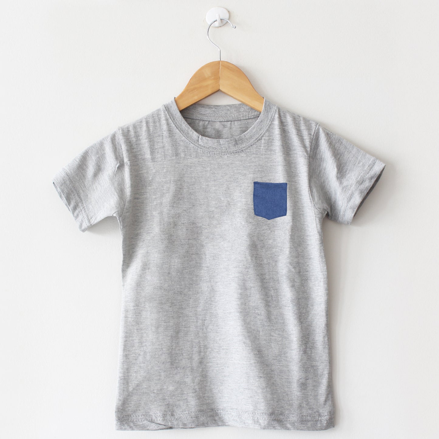 Contrast Pocket Grey T-Shirt