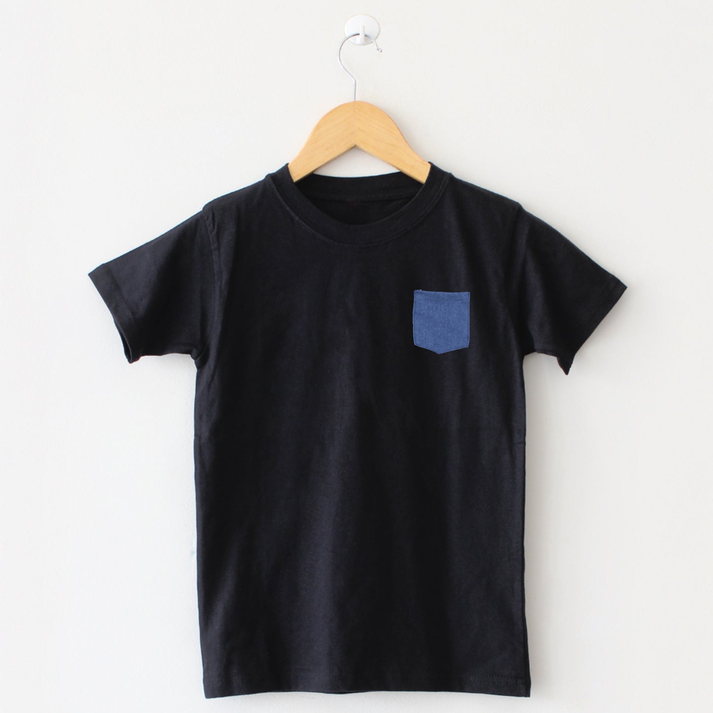 Black Contrast Pocket T-Shirt