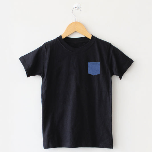 Black Contrast Pocket T-Shirt