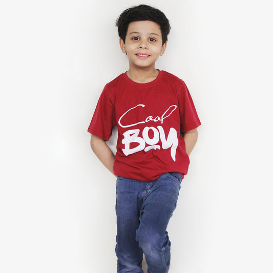 Maroon COOL BOY T Shirt