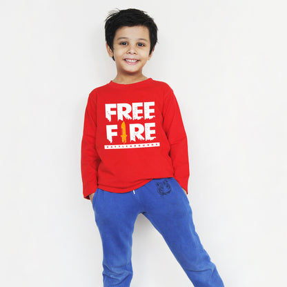 Pack Of 3 - Full Sleeves T-Shirts, Free Fire, Sonic, NASA