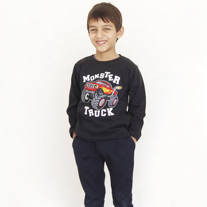 Monster Truck Black T Shirt Boys & Girls