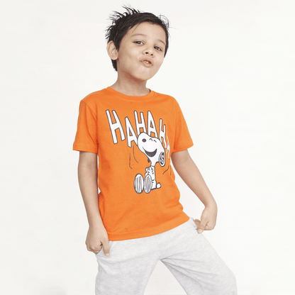 Orange Snoopy T Shirt For Boys And Girls Kids - The Shop.