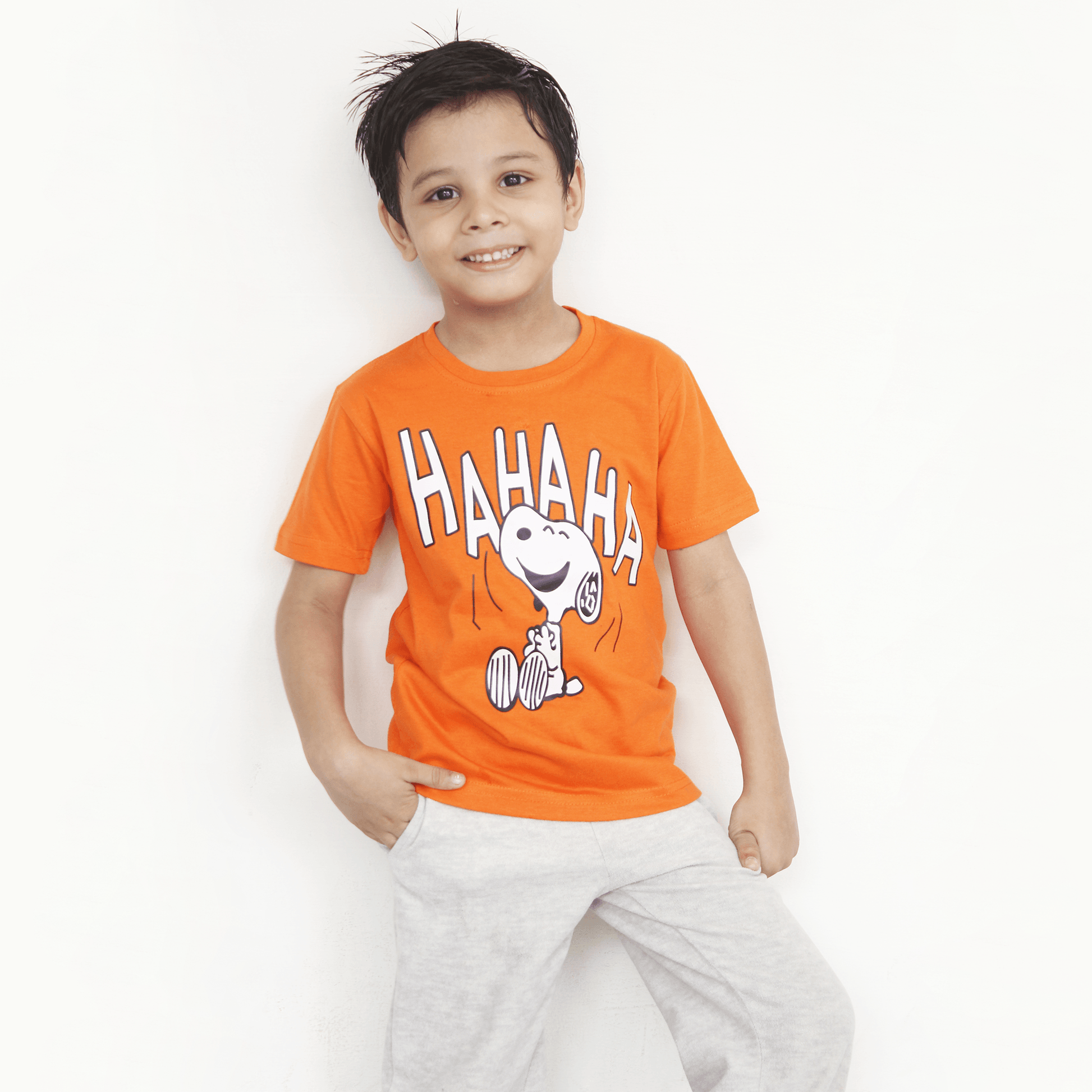 Orange Snoopy T Shirt For Boys And Girls Kids - The Shop.