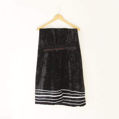 Velvet Bell Bottoms Black Trouser - Ready To Wear
