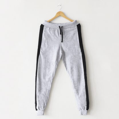 French Terry Grey Side Stripe Trouser - The Shop.